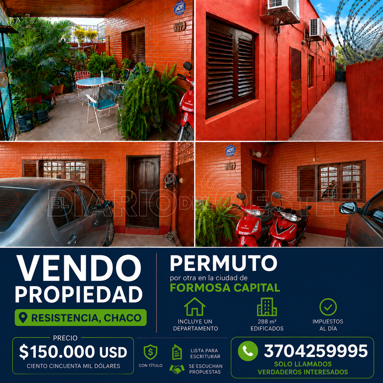 Vendo Propiedad Resistencia Chaco