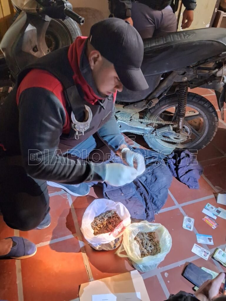 Un dealer fue detenido con marihuana apta para la elaboración de 780 dosis